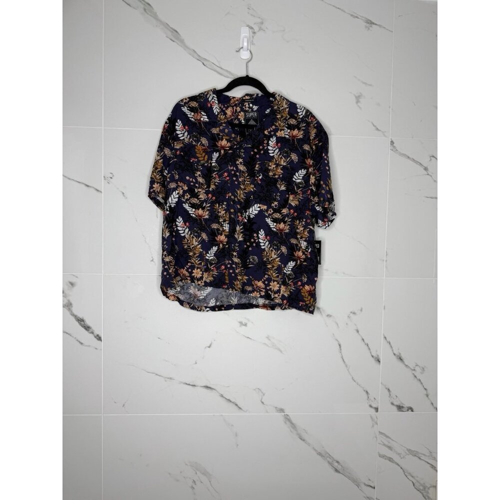 Super Massive Shirt Men's XL Floral Harvest Short Sleeve Crop Fit​ - Picture 2 of 7